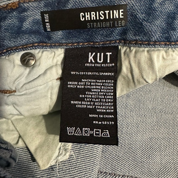 NWT KUT from the Kloth | Christine High Rise Straight Leg - Picture 13 of 14